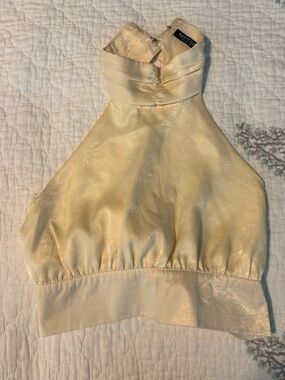 Nasty Gal Halter Satin Crop Top